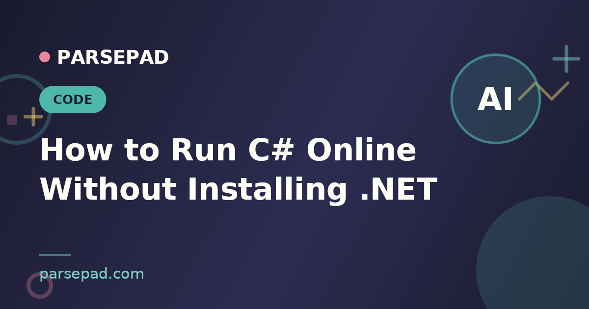 How to Run C# Online Without Installing .NET